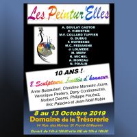 Onze Peintur'Elles exposent au Domaine de la Trésorerie. Du 8 au 13 octobre 2019 à SAINT PRYVE ST MESMIN. Loiret. 